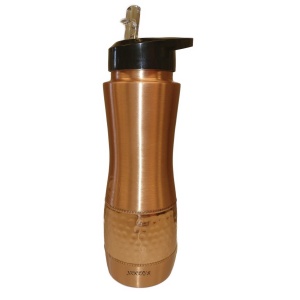 Kaareva vesipullo pillillä, vasaroitu väliosa  0,7L